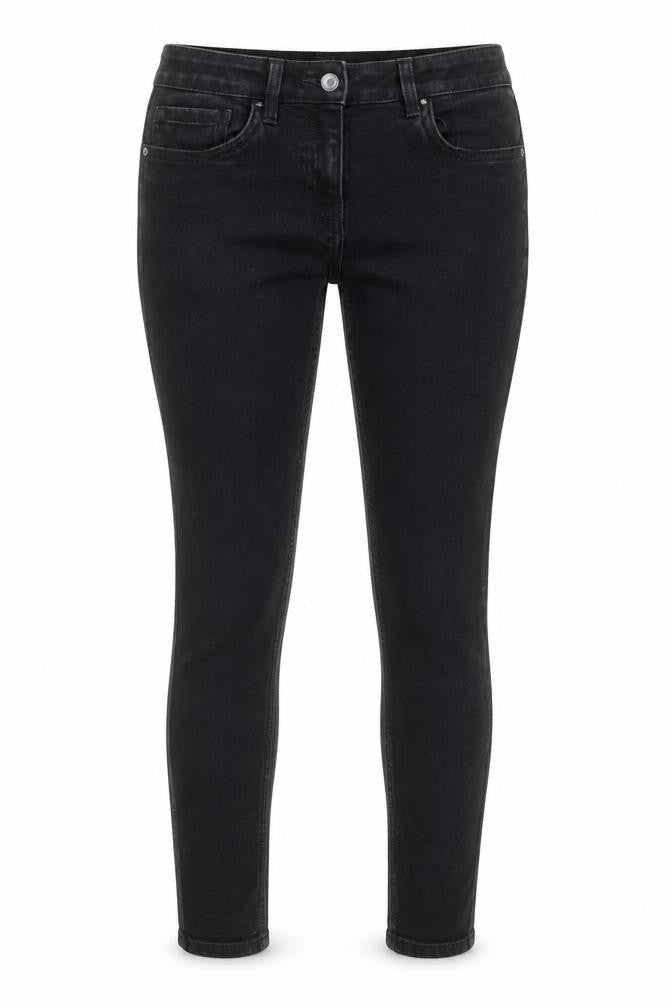 NEXT Womens Black Cotton Skinny Jeans Size 10 L29 in Regular Button