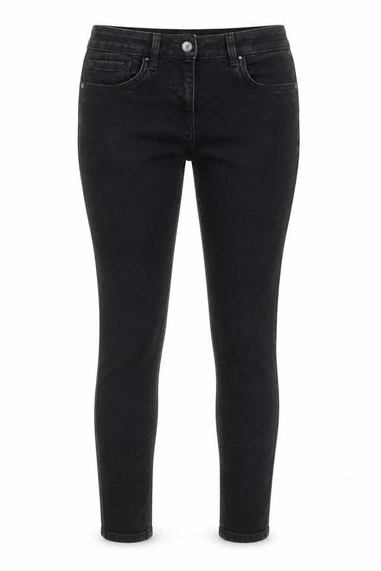 Next Womens Black Cotton Skinny Jeans Size 10 L29 in Regular Button