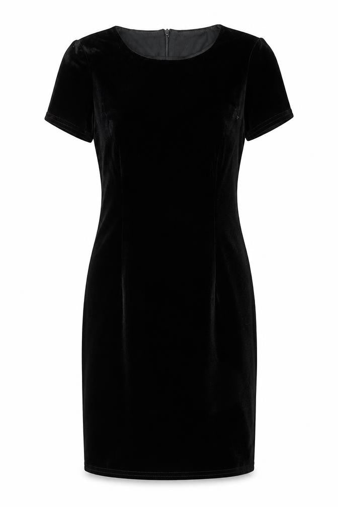 Rare London Womens Black Polyester Shift Size 10 Crew Neck Zip