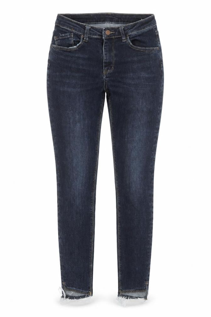 Preworn Womens Blue Cotton Skinny Jeans Size 28 in L26 in Regular Button