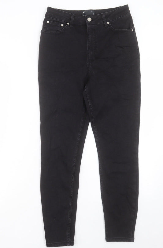 ASOS Womens Black Cotton Skinny Jeans Size 30 in L30 in Regular Button