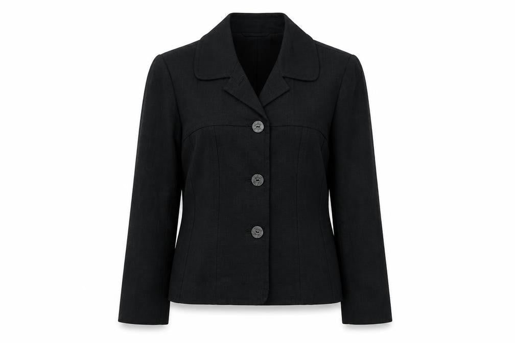 NEXT Womens Black Linen Jacket Blazer Size 10