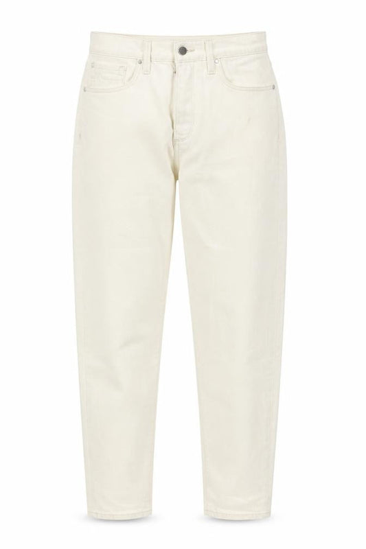 Autograph Womens Ivory Cotton Tapered Jeans Size 32 in L33 in Regular Zip