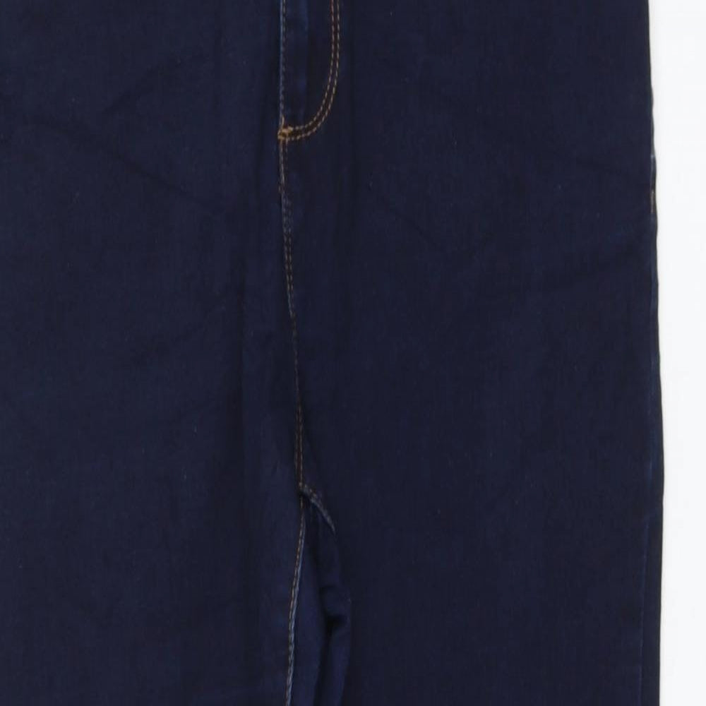 Preworn Womens Blue Polyester Skinny Jeans Size 32 in L25 in Regular Zip