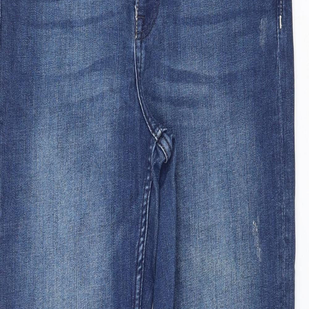 H&M Womens Blue Cotton Skinny Jeans Size 33 in L30 in Regular Zip