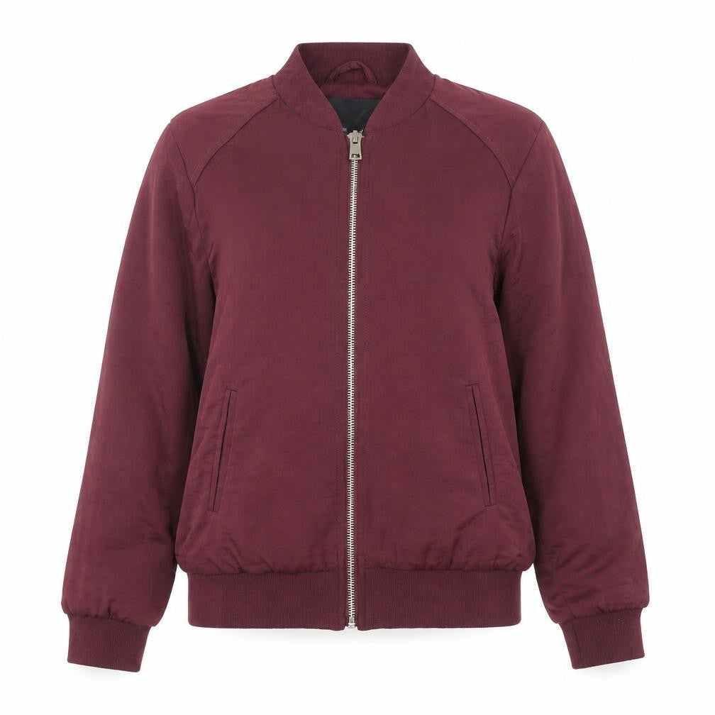 New Look Womens Purple Bomber Jacket Jacket Size 4 Zip