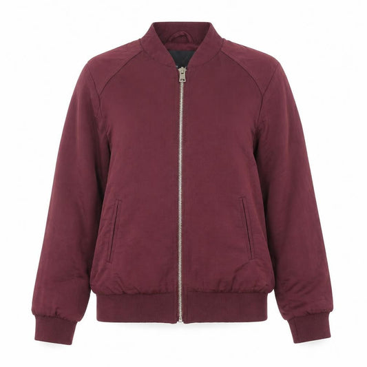 New Look Womens Purple Bomber Jacket Jacket Size 4 Zip