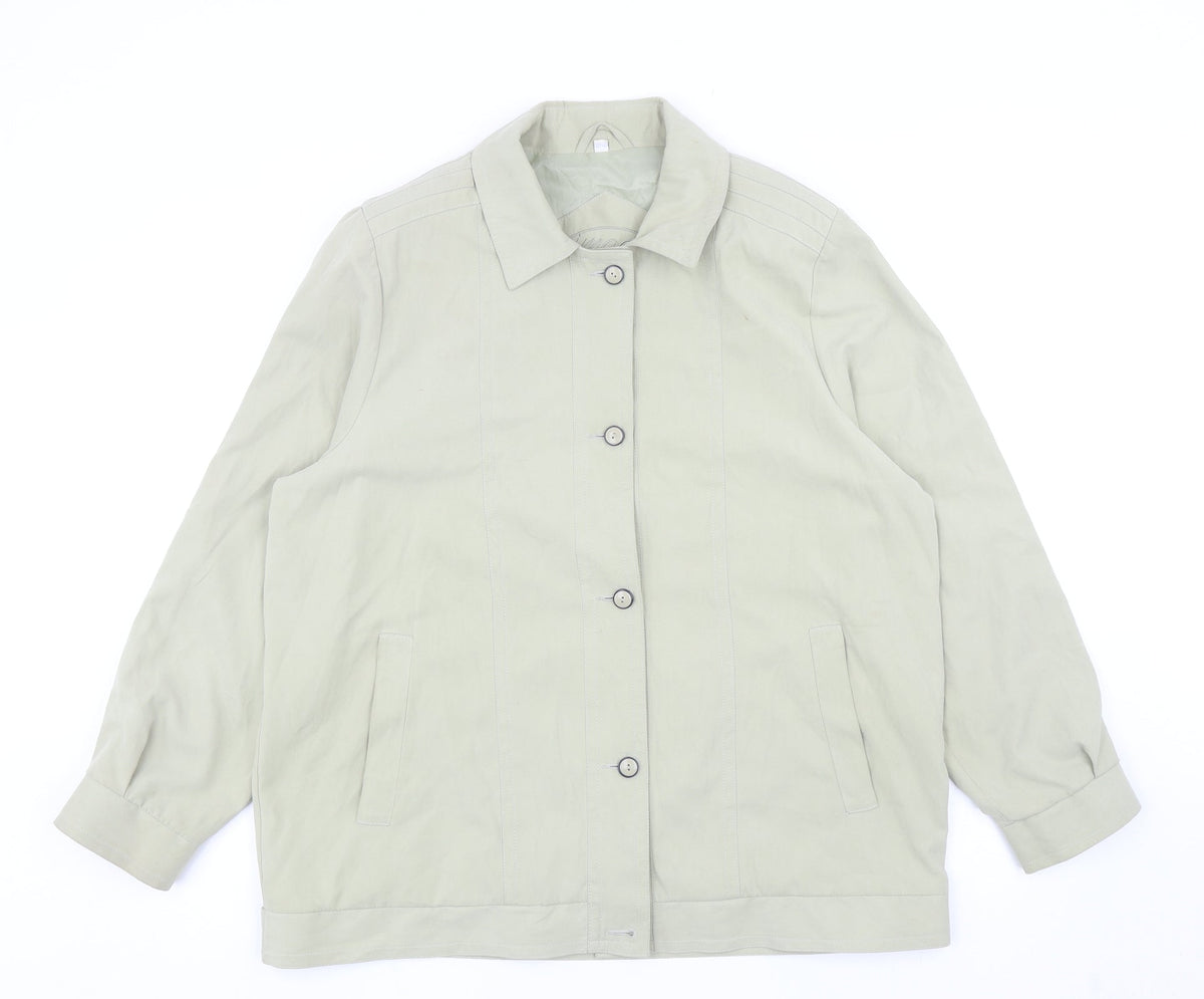 Image Creation Womens Green Jacket Size 16 Button
