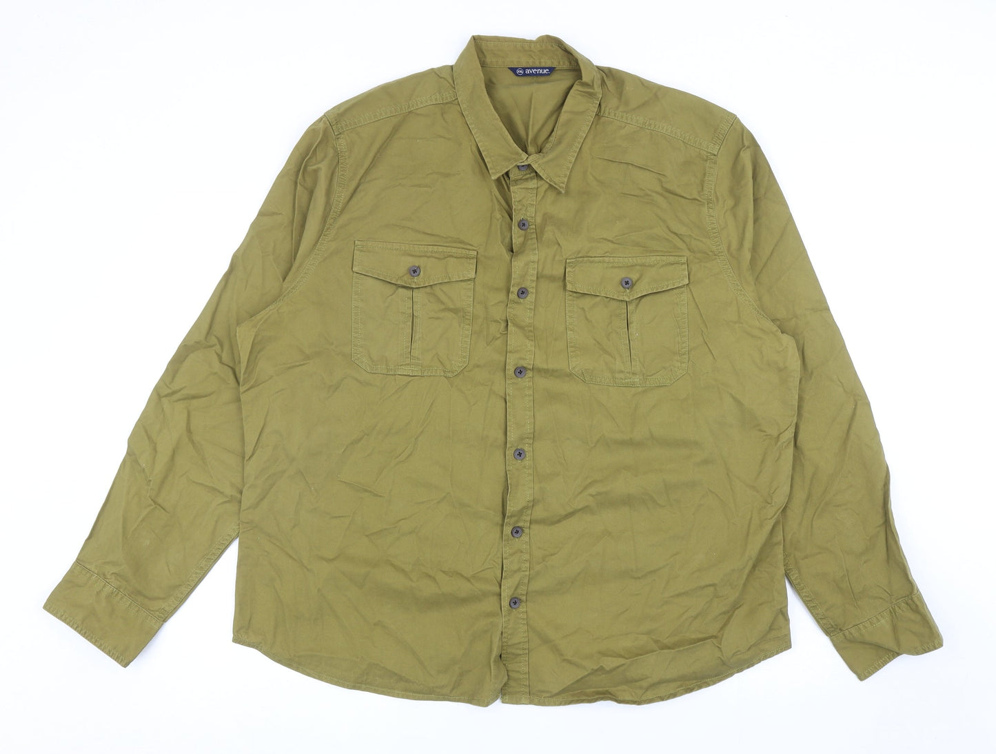 Avenue Womens Green Jacket Size 2XL Button - Shirt Jacket