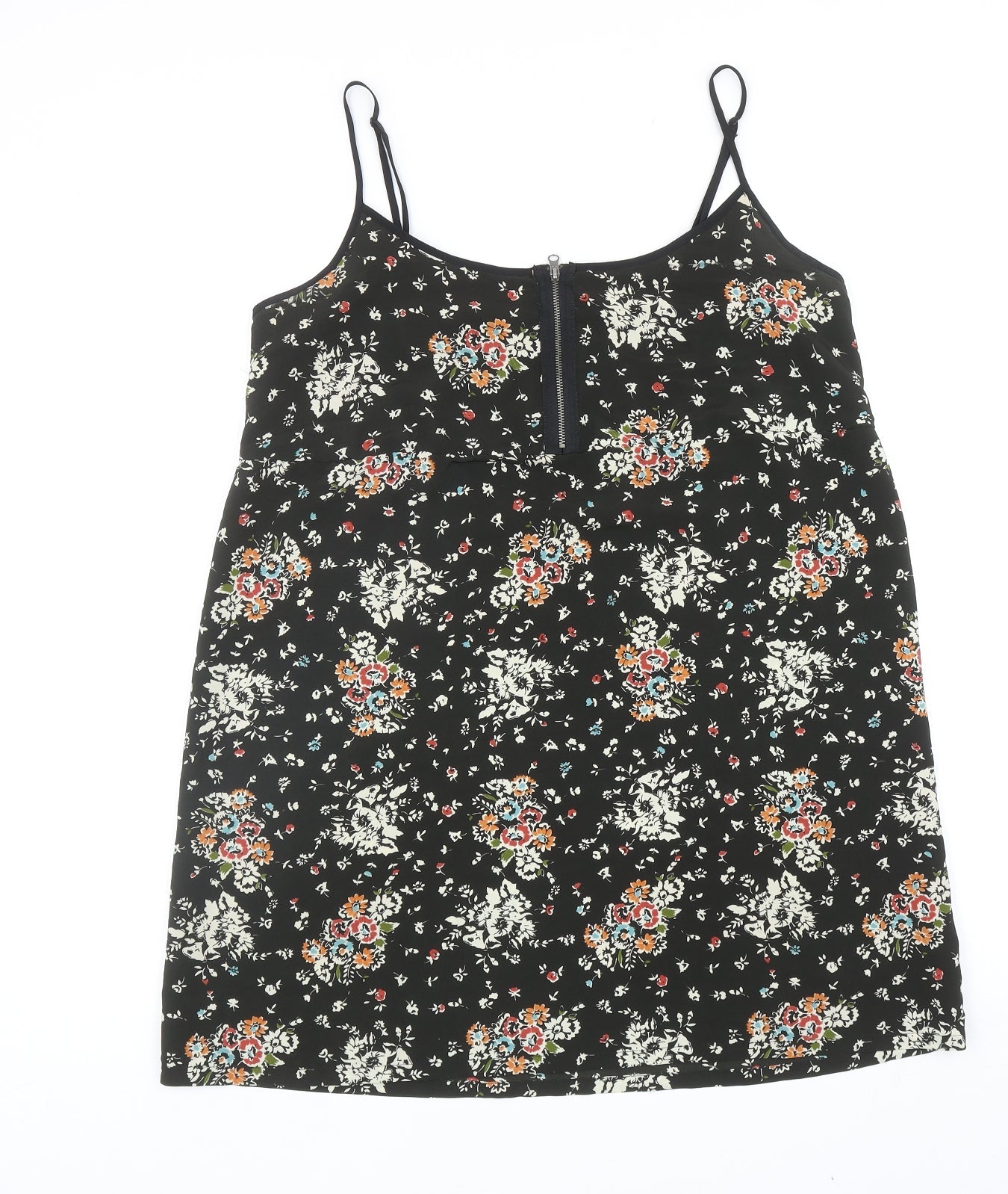 Kimchi Blue Womens Green Floral Polyester Camisole Tank Size L Scoop Neck - Lace Deatil