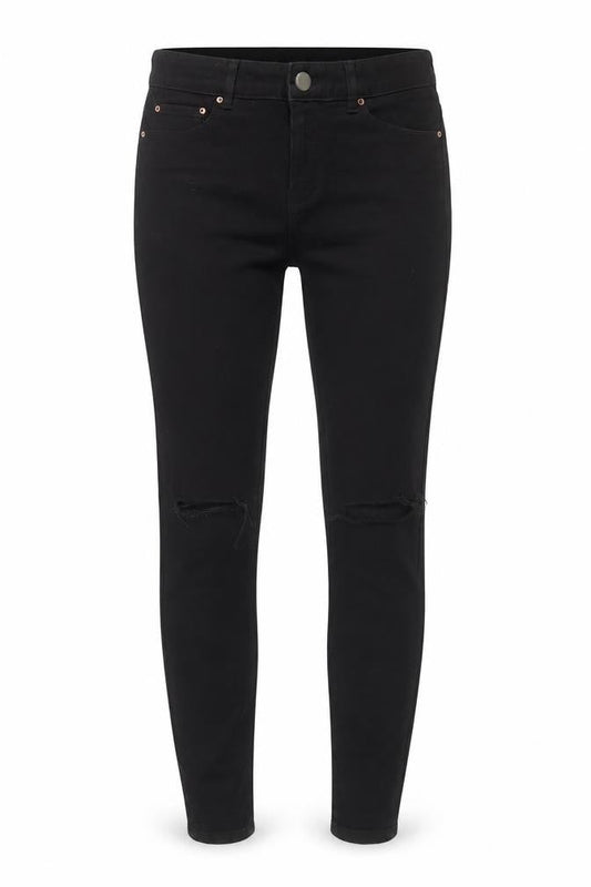 ASOS Womens Black Cotton Skinny Jeans Size 8 L31 in Regular Zip