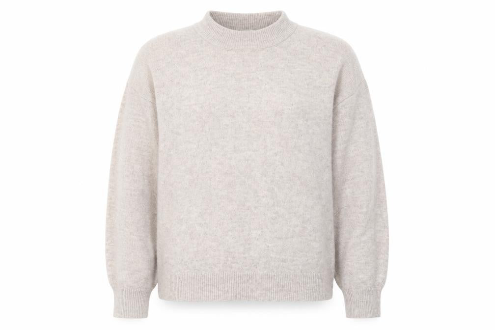 H&M Womens Grey Mock Neck Polyester Pullover Jumper Size S