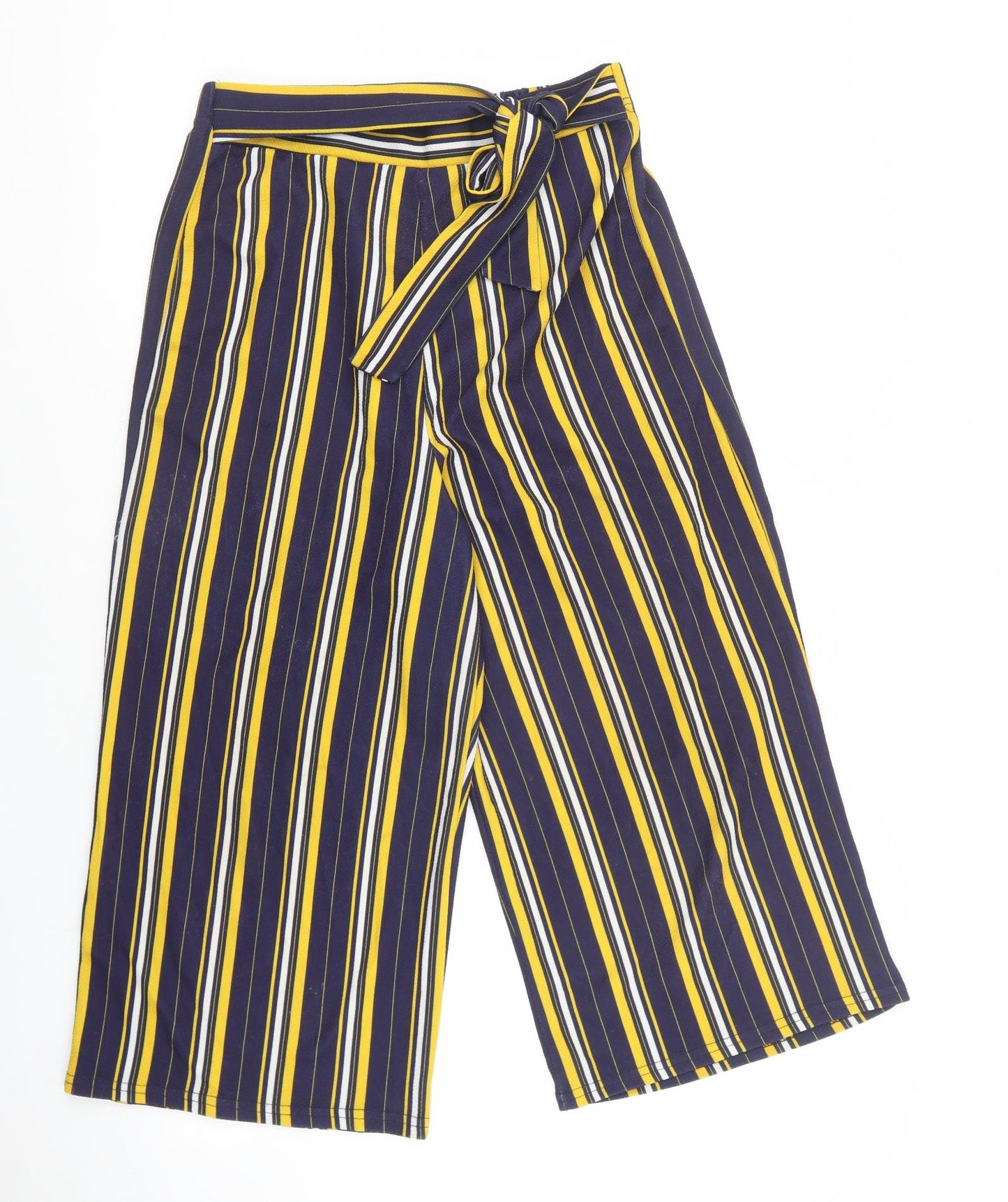 Cameo Rose Womens Multicoloured Striped Polyester Trousers Size 12 L20 in Regular Tie