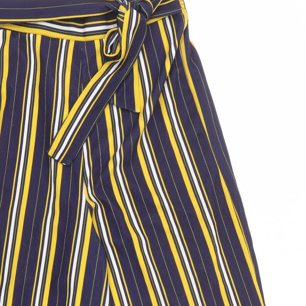 Cameo Rose Womens Multicoloured Striped Polyester Trousers Size 12 L20 in Regular Tie
