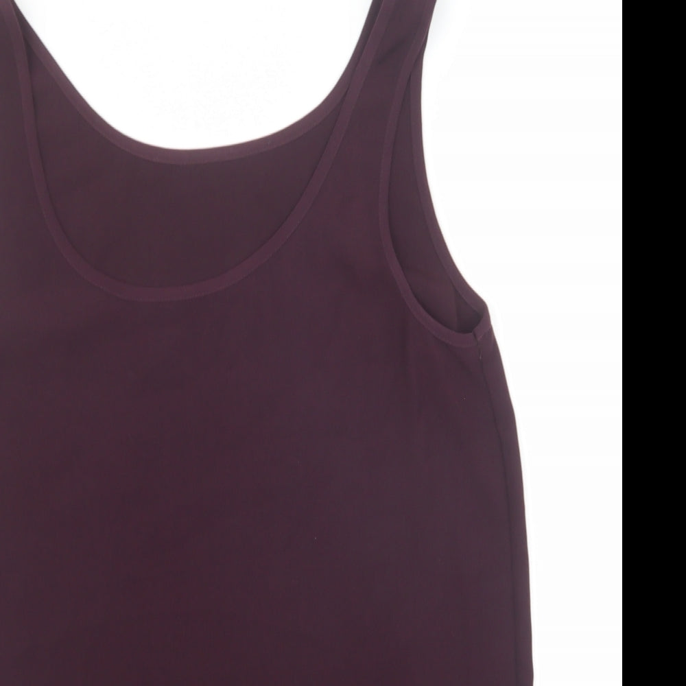 NEXT Womens Purple Nylon Basic Tank Size 6 Scoop Neck