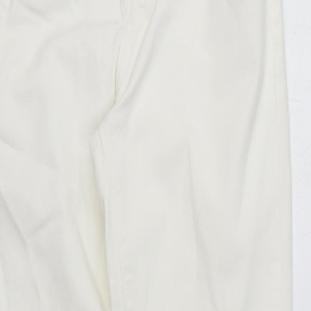 Wallis Womens White Cotton Skinny Jeans Size 8 L28 in Regular Zip