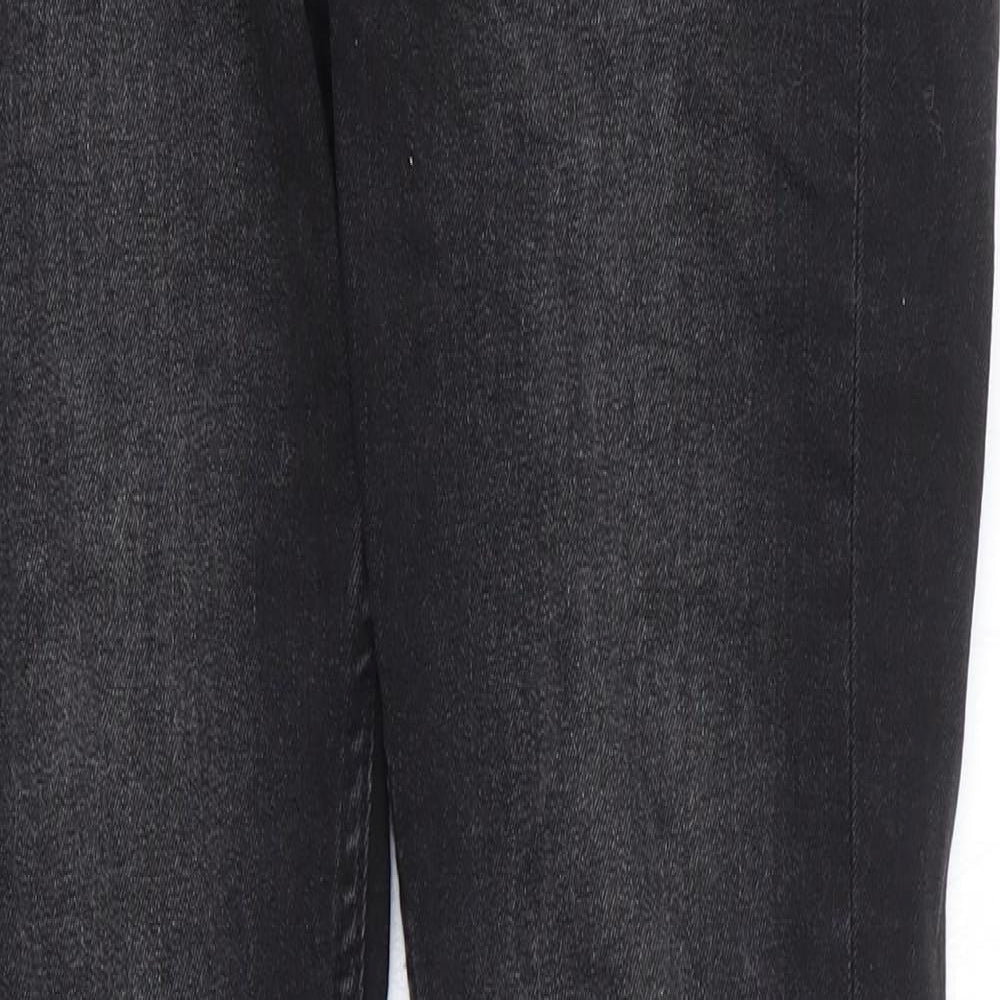 Preworn Womens Black Cotton Skinny Jeans Size 30 in L29 in Regular Zip