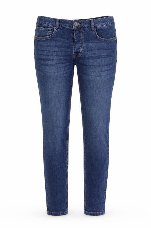 Denim & Co. Womens Blue Cotton Skinny Jeans Size 32 in L32 in Regular Zip