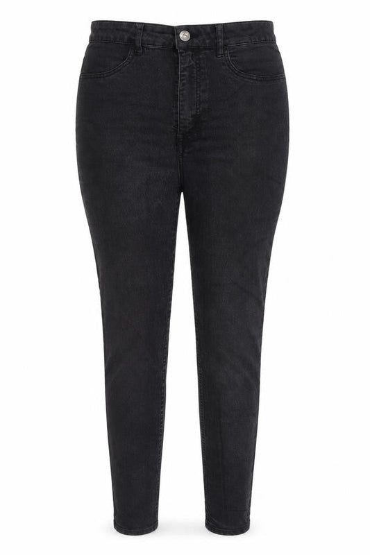 H&M Womens Black Cotton Skinny Jeans Size 12 L27 in Regular Zip