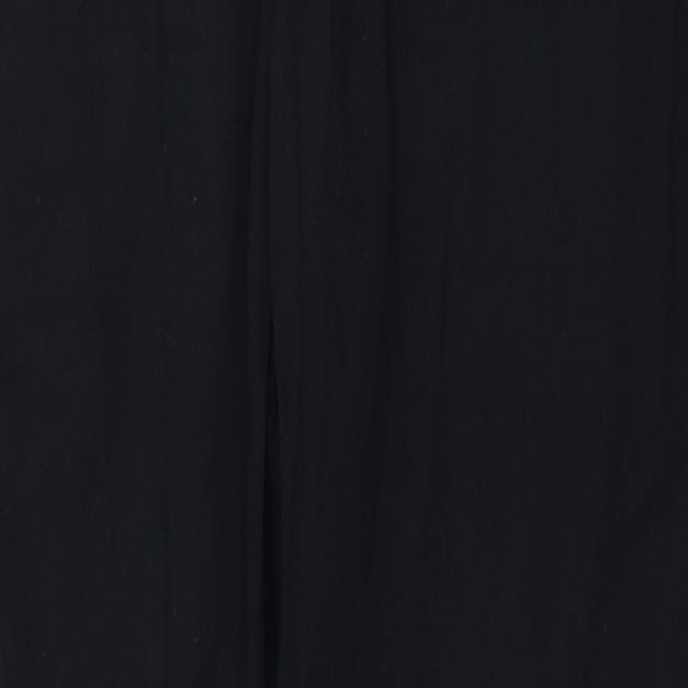 Warehouse Womens Black Cotton Straight Jeans Size 10 L26 in Regular Zip