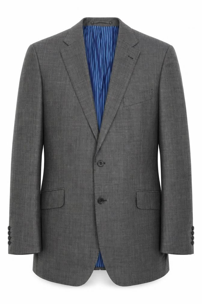 Marks & Spencer Mens Grey Wool Jacket Suit Jacket Size 42 - Shoulder Pads