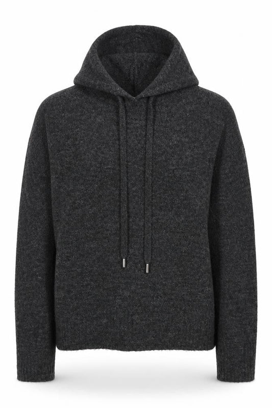 H&M Womens Grey Acrylic Pullover Hoodie Size S Pullover