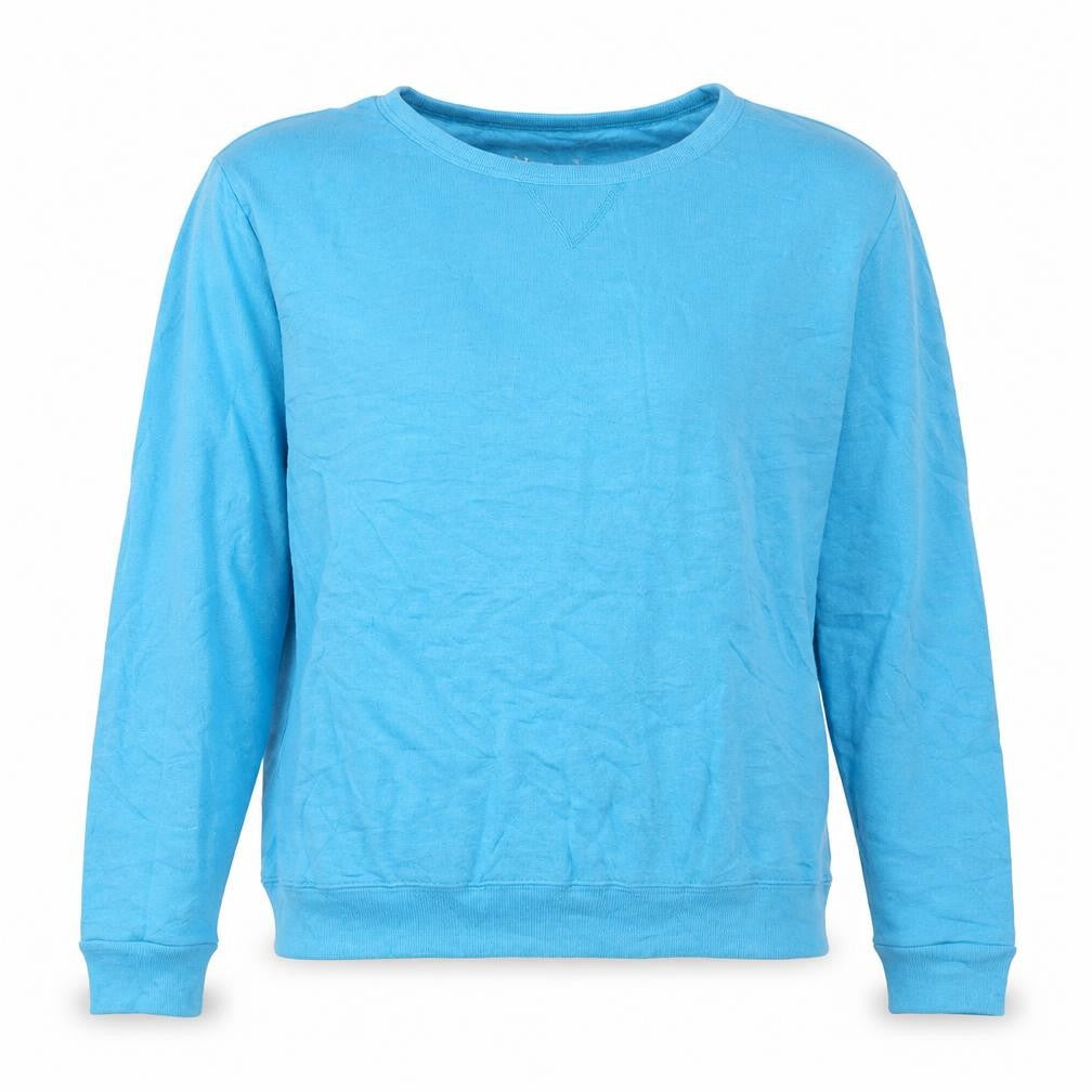 Hanes Womens Blue Cotton Pullover Sweatshirt Size M Pullover