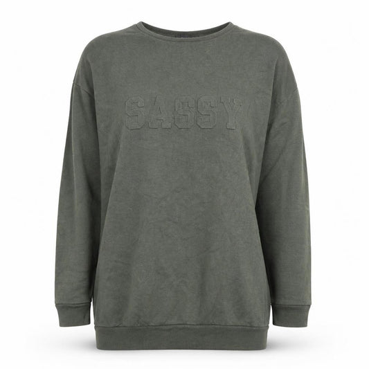 Primark Womens Green Polyester Tunic Sweatshirt Size 10 Pullover - Sassy Size 10-12