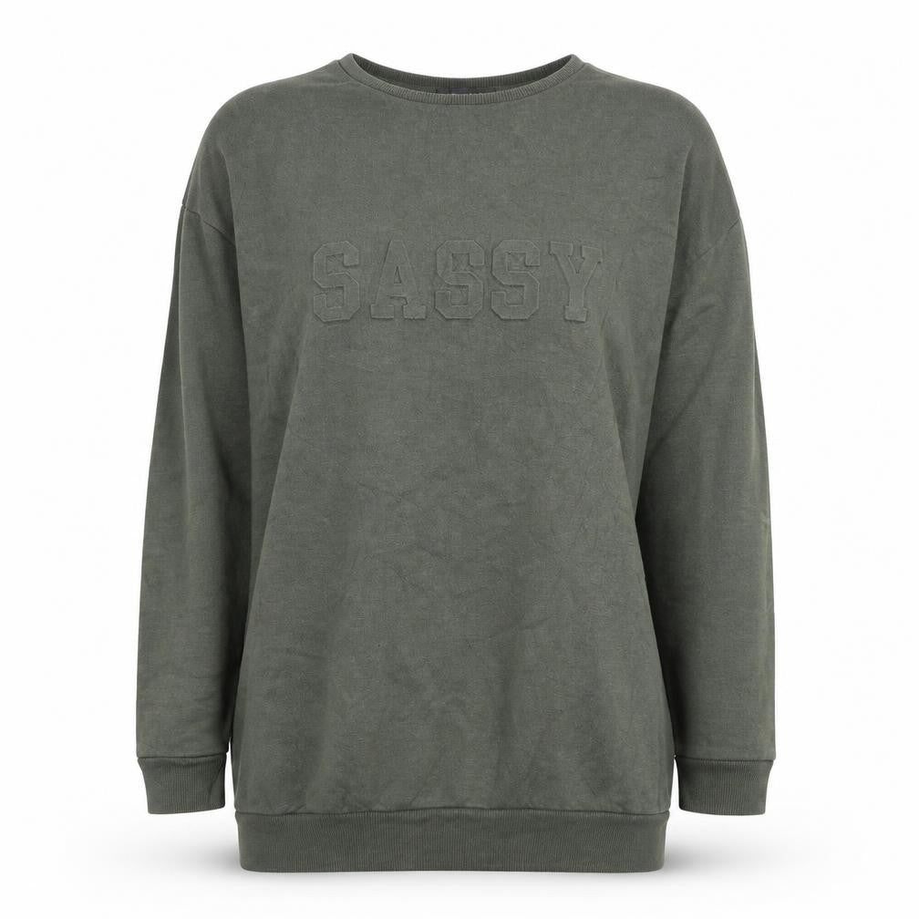 Primark Womens Green Polyester Tunic Sweatshirt Size 10 Pullover - Sassy Size 10-12