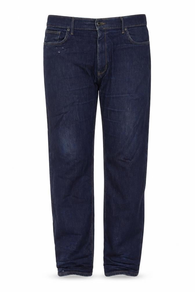 Marks & Spencer Womens Blue Cotton Straight Jeans Size 40 in L31 in Regular Zip