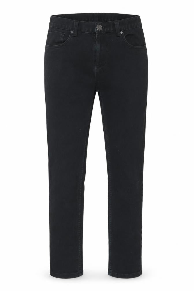 Denim & Co. Womens Black Cotton Straight Jeans Size 32 in L32 in Regular Zip