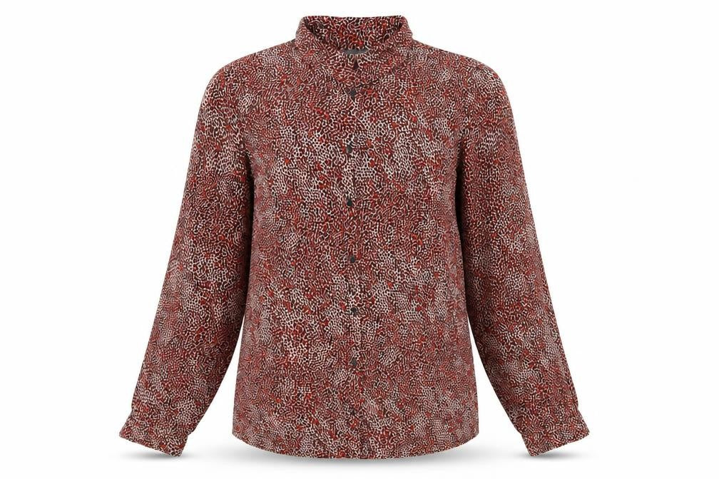 Primark Womens Multicoloured Geometric Polyester Basic Button-Up Size 10 Collared
