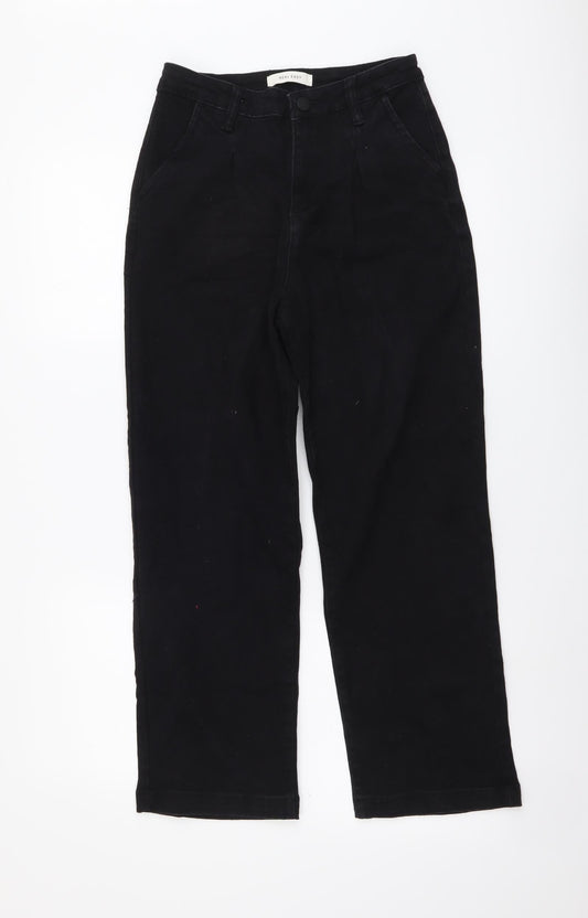 Real Easy Womens Black Cotton Straight Jeans Size M L25 in Regular Button