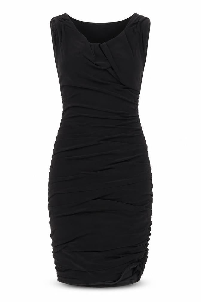 En Focus Studio Womens Black Polyester Bodycon Size 8 Scoop Neck Pullover