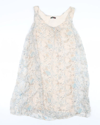 Made in Italy Womens Multicoloured Paisley Viscose Mini Size 6 Scoop Neck Pullover
