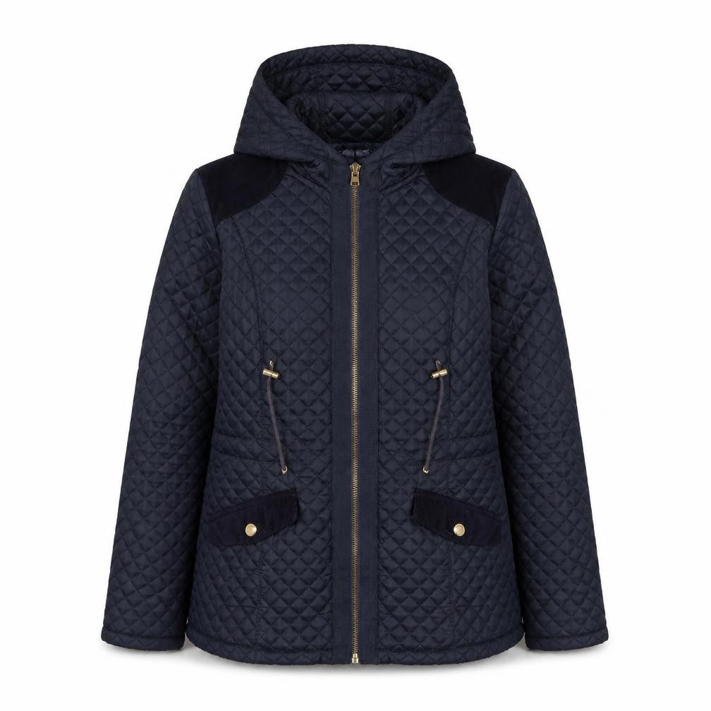 F&F Womens Blue Rain Coat Coat Size 8 Zip - Shoulder Pad Detail