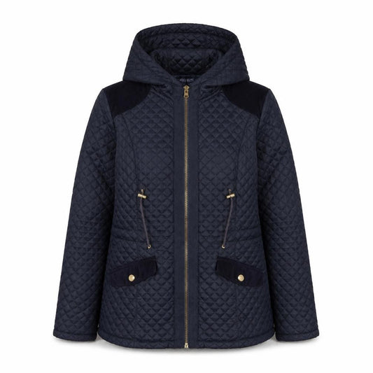 F&F Womens Blue Rain Coat Coat Size 8 Zip - Shoulder Pad Detail