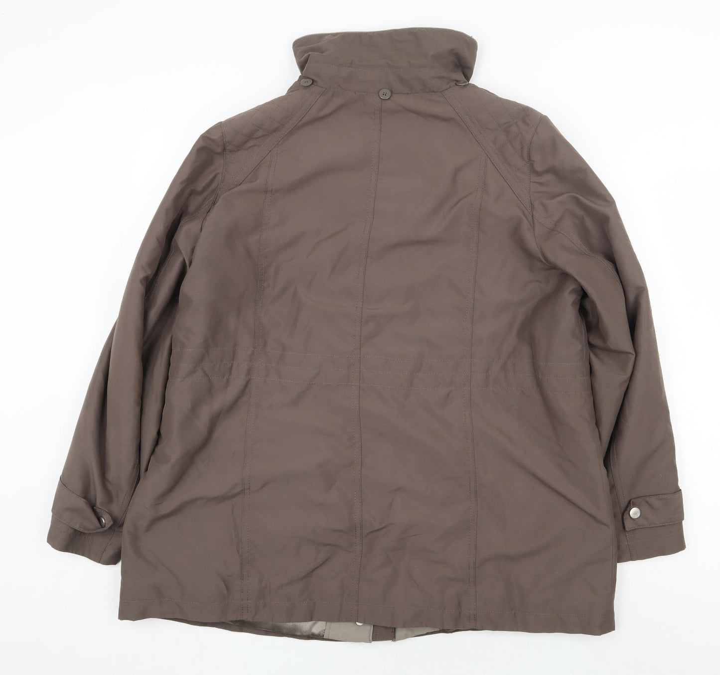 Bonmarché Womens Brown Rain Coat Coat Size M Zip