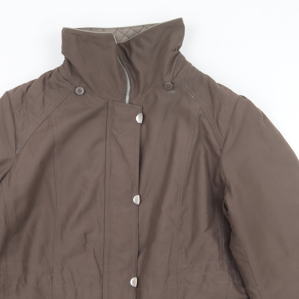 Bonmarché Womens Brown Rain Coat Coat Size M Zip