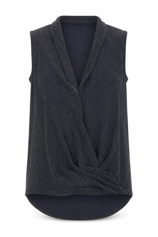 Papaya Womens Grey Polyamide Basic Tank Size 10 V-Neck