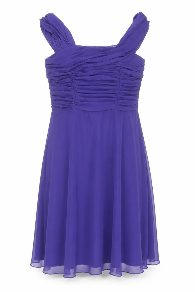 NEXT Womens Purple Nylon A-Line Size 12 Square Neck Zip