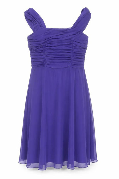 Next Womens Purple Nylon A-Line Size 12 Square Neck Zip