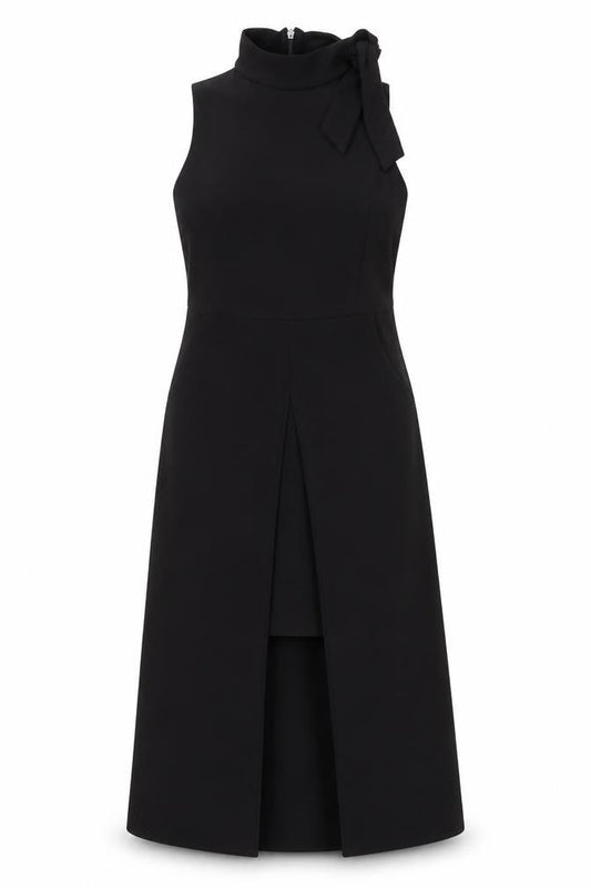 River Island Womens Black Polyester A-Line Size 10 Halter Zip