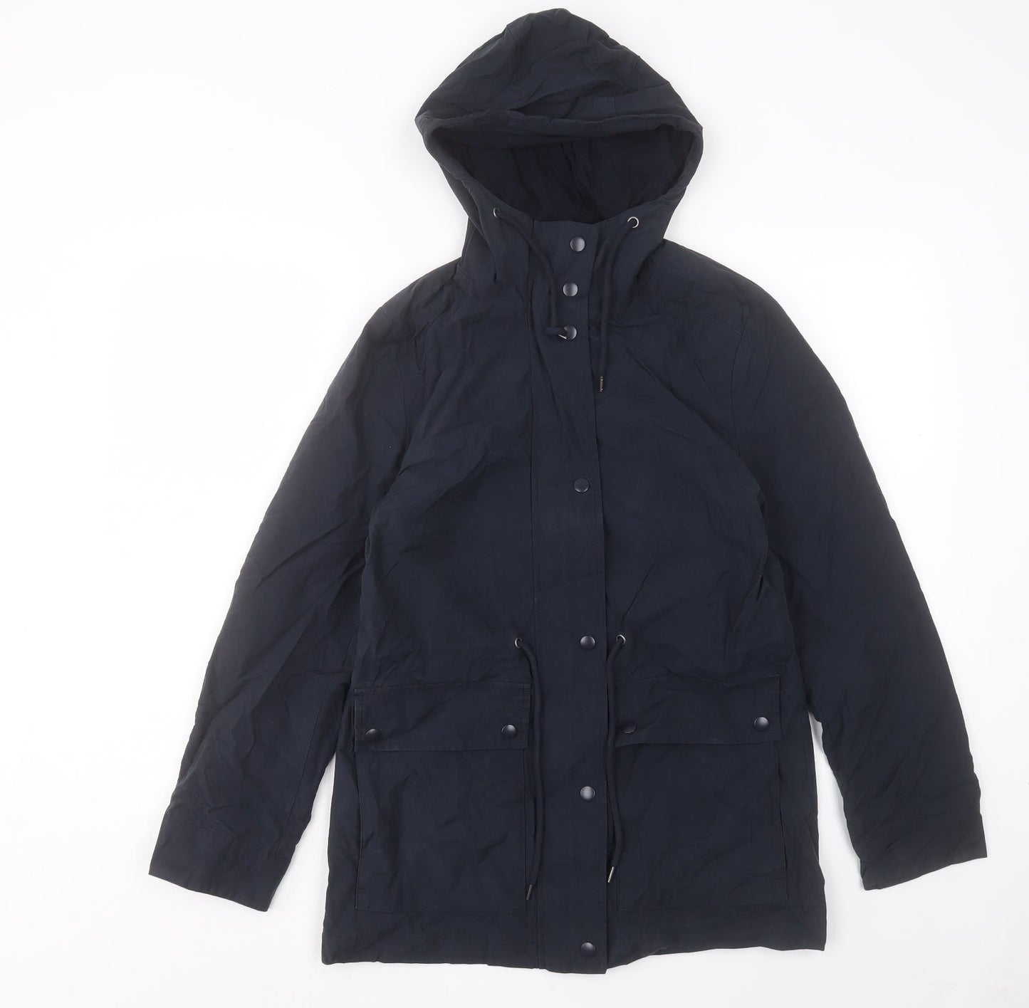 Marks and Spencer Womens Blue Jacket Coat Size 6 Zip
