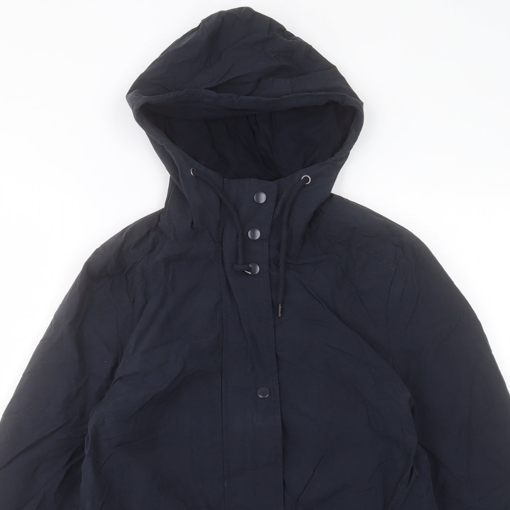 Marks and Spencer Womens Blue Jacket Coat Size 6 Zip