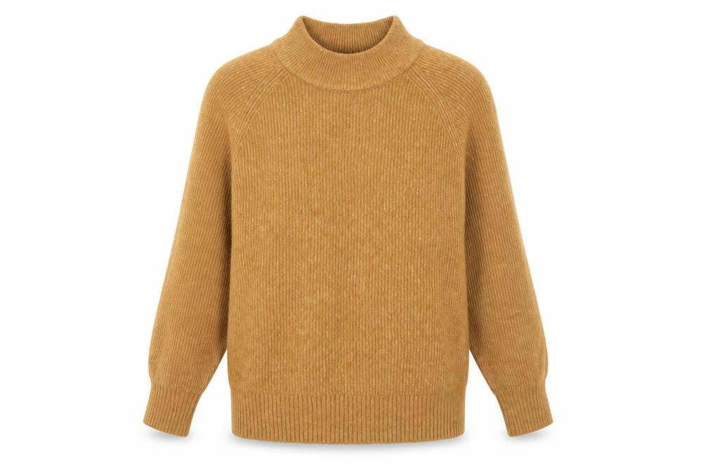 Gap Womens Brown Mock Neck Acrylic Pullover Jumper Size XS