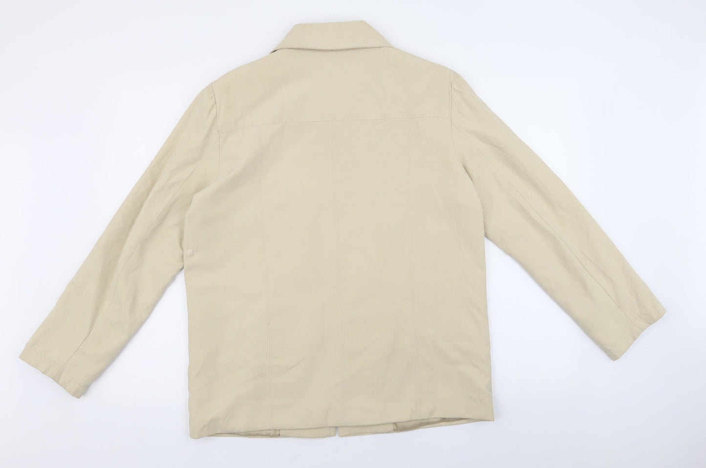 JBC Collection Womens Beige Biker Jacket Size 10 Zip
