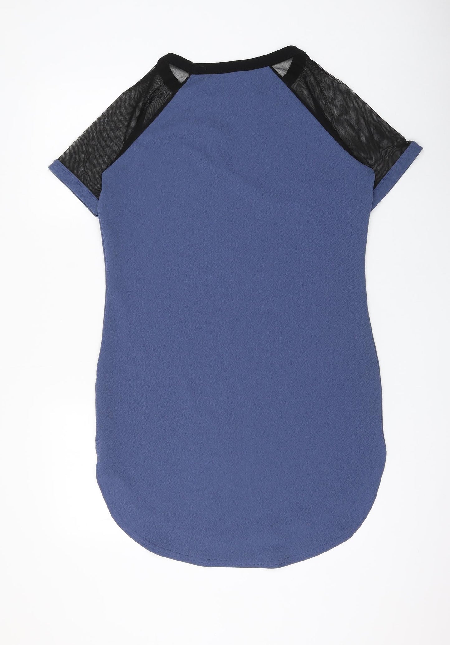 Select Womens Blue Polyester Shift Size 14 Round Neck Pullover