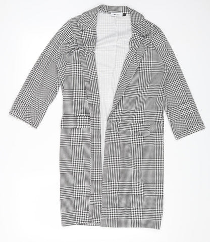 SPOTTED Womens Multicoloured Argyle/Diamond Overcoat Coat Size 10