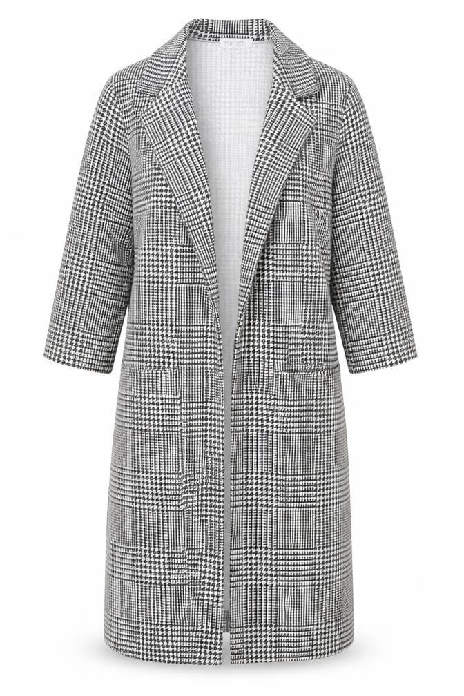 SPOTTED Womens Multicoloured Argyle/Diamond Overcoat Coat Size 10